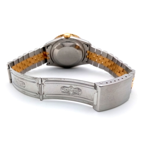 72 - A Highly Collectible Rolex Datejust Turn-O-Graph Automatic Gents Watch. Jubilee bi-metal bracelet an... 