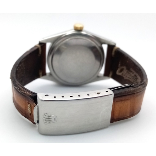 51 - A Vintage Stylish Rolex Datejust Gents Watch with White 