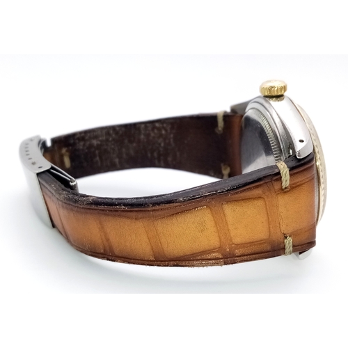 51 - A Vintage Stylish Rolex Datejust Gents Watch with White 