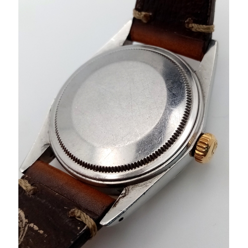 51 - A Vintage Stylish Rolex Datejust Gents Watch with White 