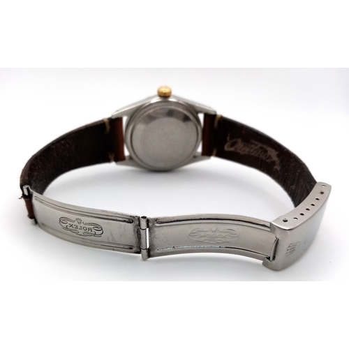 51 - A Vintage Stylish Rolex Datejust Gents Watch with White 