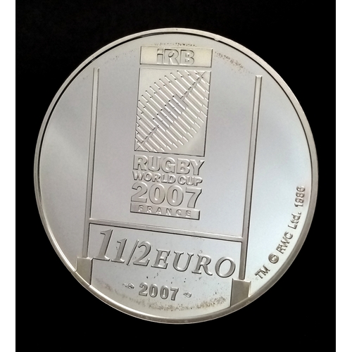 A Sterling Silver Rugby World Cup 2007 Commemorative Coin. Proof ...
