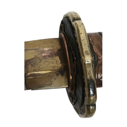 15 - WW2 Japanese Officers Katana Sword. Complete with knot and leather scabbard cover. Brought back from... 