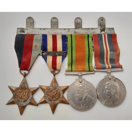 493 - WW2 Atlantic Bar Medal Group. 1939-45 Star, France & Germany Star with Atlantic Bar, Defence & War M... 