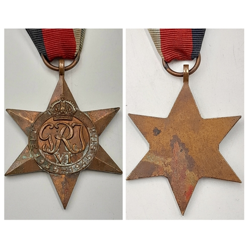 493 - WW2 Atlantic Bar Medal Group. 1939-45 Star, France & Germany Star with Atlantic Bar, Defence & War M... 