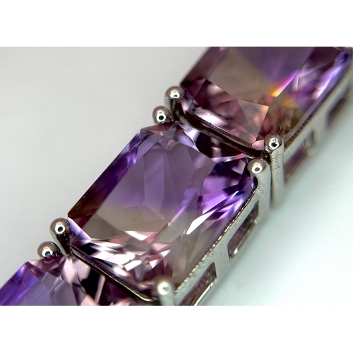 494 - A Beautiful Limited-Edition (1 of 38 pieces made worldwide), Sterling Silver 19.8 Carat Ametrine Set... 