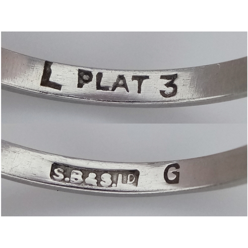 487 - A Beautiful Platinum and Diamond Solitaire Ring Size N. The Ring is marked Platinum and test as fine... 