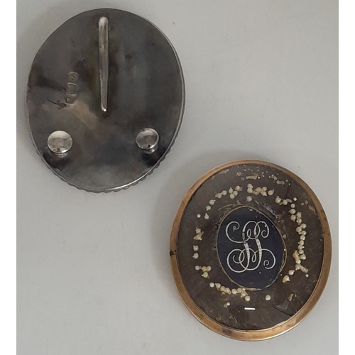 129 - A Cased Waterloo and Peninsular Officers Shoulder Belt Plate and Miniature Portrait. Attributed to L... 