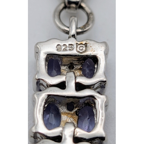 508 - A Stunning Limited Edition (1 of 33 Pieces produced worldwide), Sterling Silver Turquoise and Tanzan... 