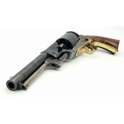 200 - A Deactivated Italian Uberti Replica 1848 Dragoon Black Powder Revolver. Calibre - .44. Barrel lengt... 