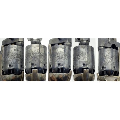 200 - A Deactivated Italian Uberti Replica 1848 Dragoon Black Powder Revolver. Calibre - .44. Barrel lengt... 