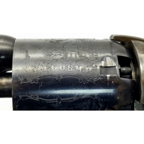 200 - A Deactivated Italian Uberti Replica 1848 Dragoon Black Powder Revolver. Calibre - .44. Barrel lengt... 