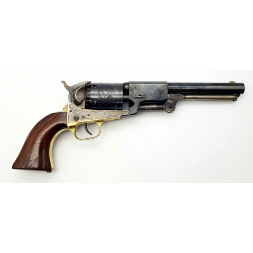 200 - A Deactivated Italian Uberti Replica 1848 Dragoon Black Powder Revolver. Calibre - .44. Barrel lengt... 