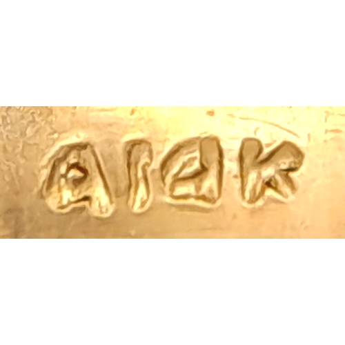 73 - A Gorgeous Vintage 14K Yellow Gold Large Aquamarine Cocktail Ring. A c.25ct beautifully faceted roun... 