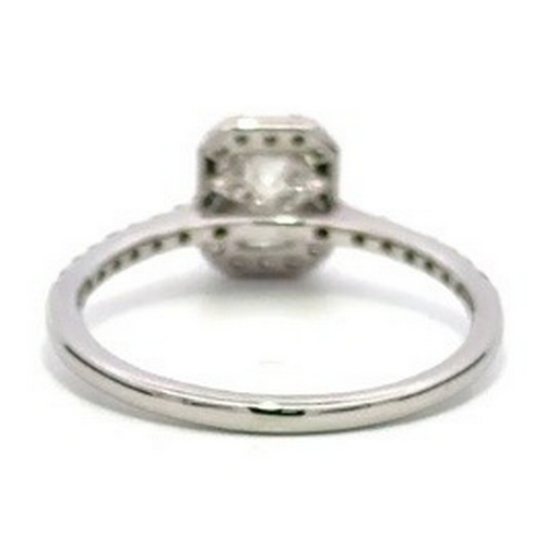79 - A Platinum and Diamond Ring. Centre diamond - 0.51ct - VS2. Diamond accents - 0.24ctw. Size M. 3g to... 