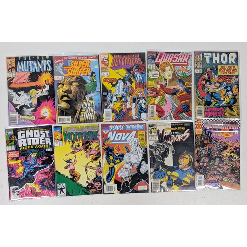 181 - Ten Marvel Mixed Comics - Most Being in Very Fine to Very Fine Plus Grade. All individually wrapped ... 