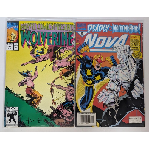 181 - Ten Marvel Mixed Comics - Most Being in Very Fine to Very Fine Plus Grade. All individually wrapped ... 