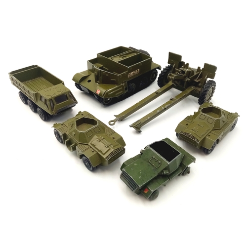 348 - Six Dinky toys military vehicles. Please see photos.