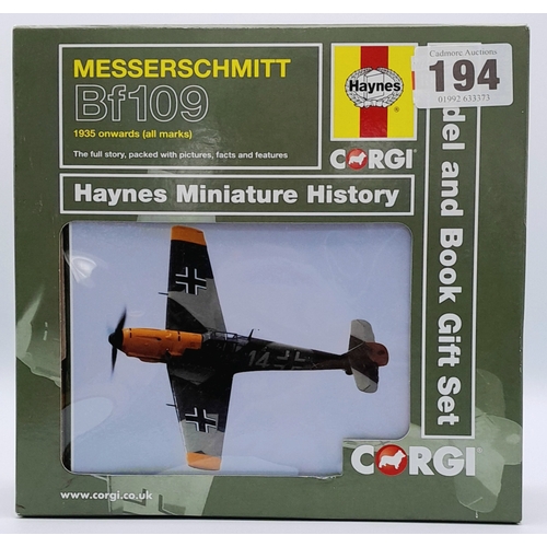 306 - A boxed Corgi, Haynes miniature history, Messerschmitt BF 109. 1/72 scale. Good condition. Please se... 