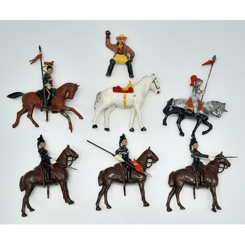 314 - A bag of vintage, Britains, hollow cast lead figures. Please see photos for conditions.