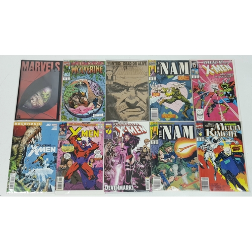350 - Ten Marvel Mixed Comics - Most Being in Very Fine to Very Fine Plus Grade. All individually wrapped ... 