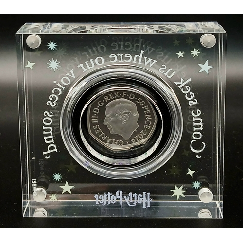 100 - A Royal Mint Harry Potter - The Black Lake. Limited Edition Sterling Silver Proof 50p Coin. Encapsul... 