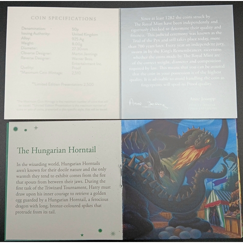 100 - A Royal Mint Harry Potter - The Black Lake. Limited Edition Sterling Silver Proof 50p Coin. Encapsul... 