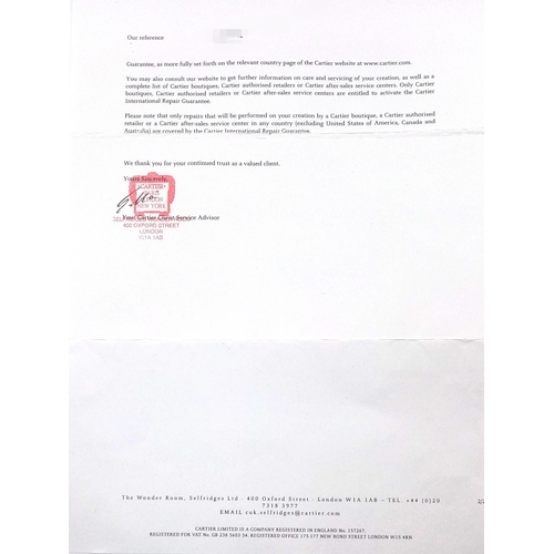 68 - A Cartier Santos Galbee Quartz Ladies Watch. Stainless steel bracelet and case - 24 x 35mm. Ice blue... 