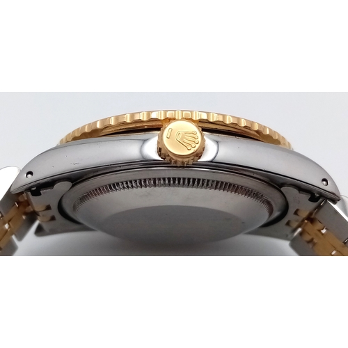 72 - A Highly Collectible Rolex Datejust Turn-O-Graph Automatic Gents Watch. Jubilee bi-metal bracelet an... 