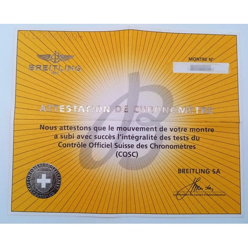 75 - A Breitling Chronomat Limited Edition Automatic Gents Watch. Model AB0412. Stainless steel bracelet ... 