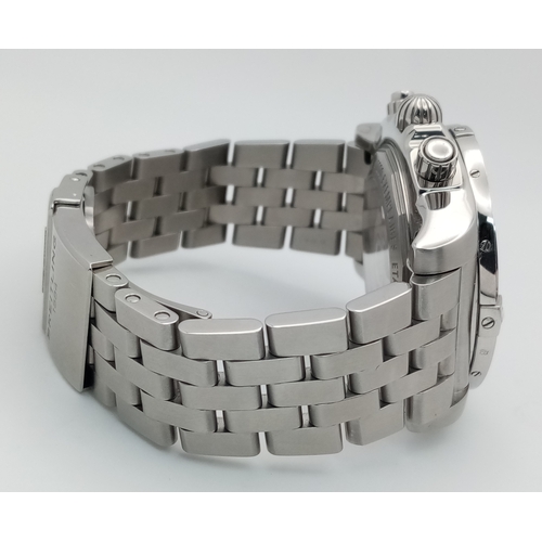 75 - A Breitling Chronomat Limited Edition Automatic Gents Watch. Model AB0412. Stainless steel bracelet ... 
