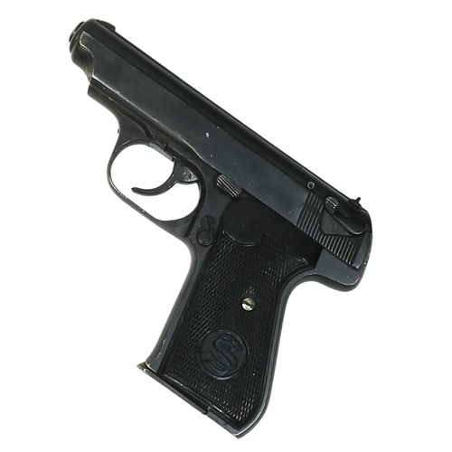 76 - A Deactivated WW2 Era German Sauer Semi Automatic Pistol - German Third Reich Eagle Mark. 7.65mm cal... 