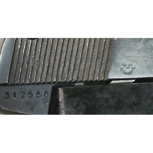 76 - A Deactivated WW2 Era German Sauer Semi Automatic Pistol - German Third Reich Eagle Mark. 7.65mm cal... 