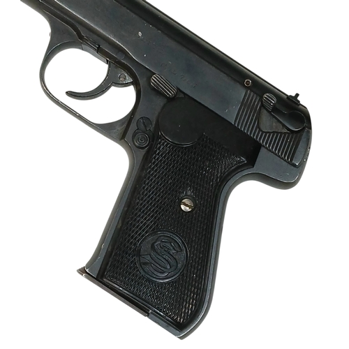 76 - A Deactivated WW2 Era German Sauer Semi Automatic Pistol - German Third Reich Eagle Mark. 7.65mm cal... 