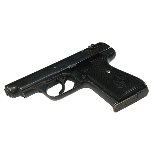 76 - A Deactivated WW2 Era German Sauer Semi Automatic Pistol - German Third Reich Eagle Mark. 7.65mm cal... 