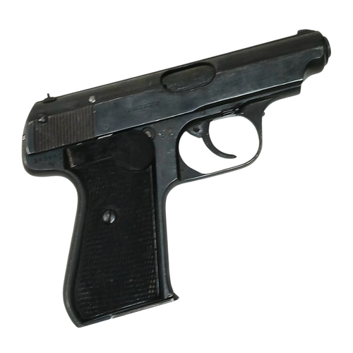 76 - A Deactivated WW2 Era German Sauer Semi Automatic Pistol - German Third Reich Eagle Mark. 7.65mm cal... 