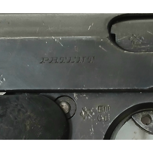 76 - A Deactivated WW2 Era German Sauer Semi Automatic Pistol - German Third Reich Eagle Mark. 7.65mm cal... 