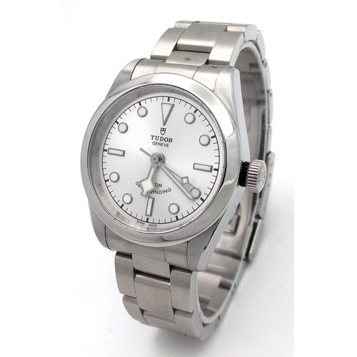 89 - A Tudor Black Bay Automatic Ladies Watch. Model 79580. Stainless steel bracelet and case - 32mm. Sil... 