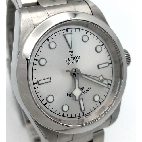 89 - A Tudor Black Bay Automatic Ladies Watch. Model 79580. Stainless steel bracelet and case - 32mm. Sil... 