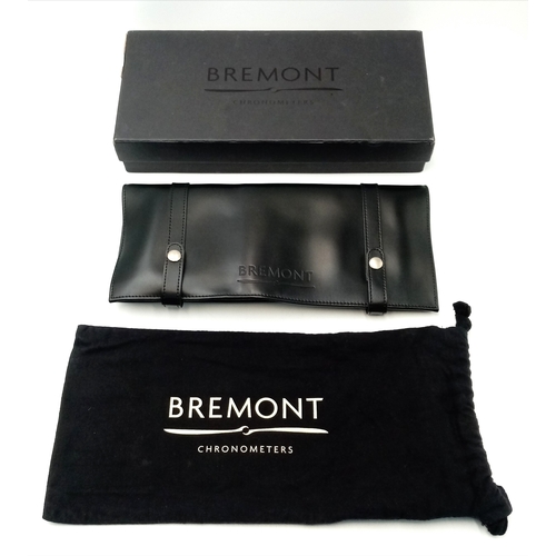 96 - A Bremont Automatic Gents Watch. Model Solo - 37. Brown leather strap. Stainless steel case -37mm. W... 