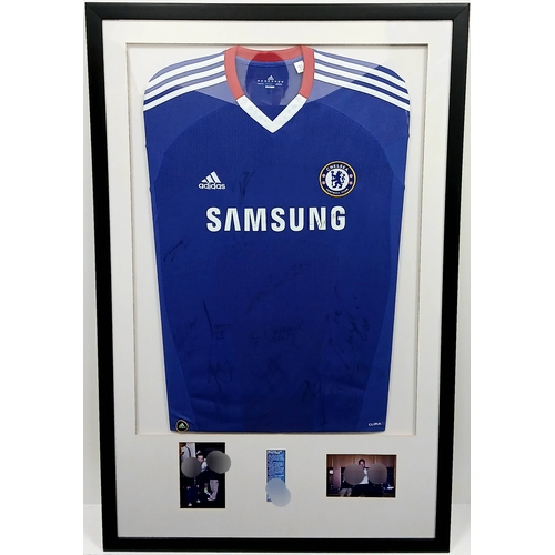 101 - A Chelsea Legend, John Terry's 500th game SIGNED Match Squad Shirt! In Frame - 74 x 114cm. On the 30... 