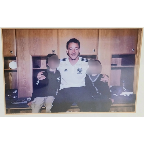 101 - A Chelsea Legend, John Terry's 500th game SIGNED Match Squad Shirt! In Frame - 74 x 114cm. On the 30... 