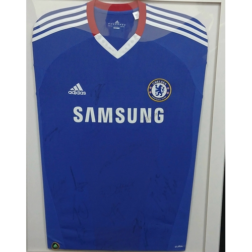 101 - A Chelsea Legend, John Terry's 500th game SIGNED Match Squad Shirt! In Frame - 74 x 114cm. On the 30... 