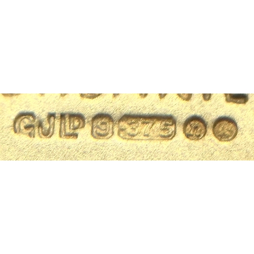 110 - A 9K Yellow Gold Star of David Pendant with Map on Reverse. 
22mm diameter. 7g.