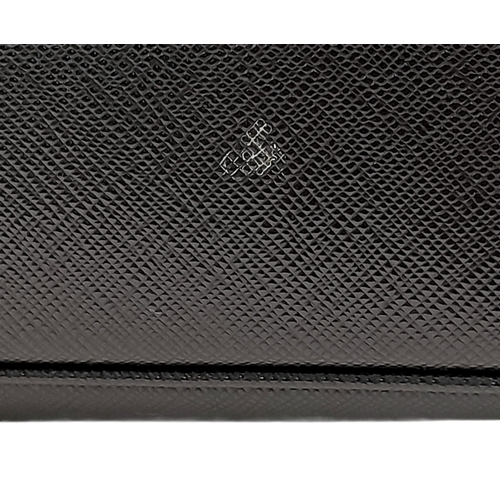 113 - A Prada Saffiano Galleria Double Zip Tote Bag. Black Saffiano cross-grain leather exterior with gold... 