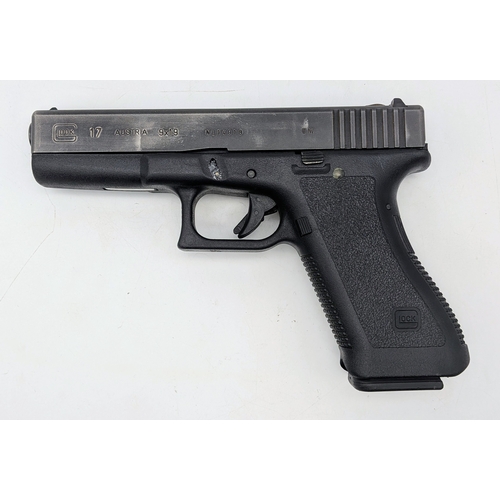 115 - A Deactivated Austrian Glock 9mm Pistol. Model 17. 4.5 inch barrel length. Retractable magazine. Com... 