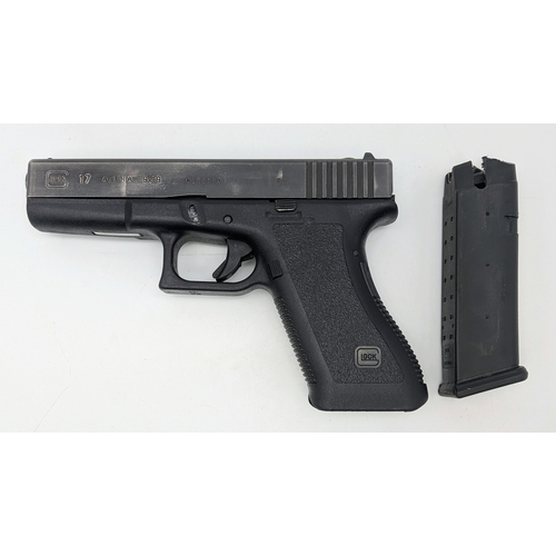 115 - A Deactivated Austrian Glock 9mm Pistol. Model 17. 4.5 inch barrel length. Retractable magazine. Com... 