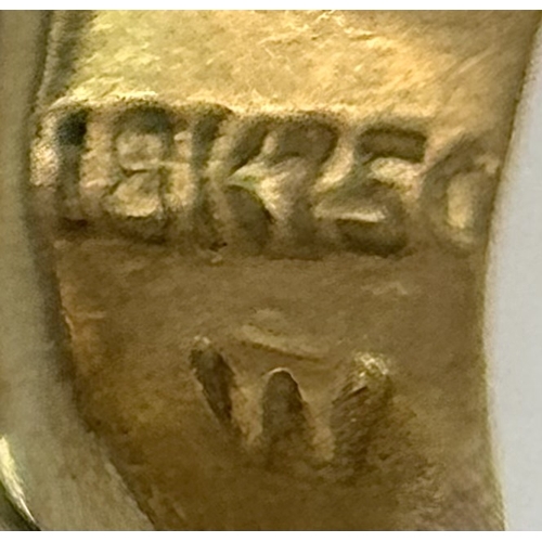 191 - An 18K Yellow Gold and Diamond Pendant with Tahitian Pearl. 2.5cm. 4.25g total weight.