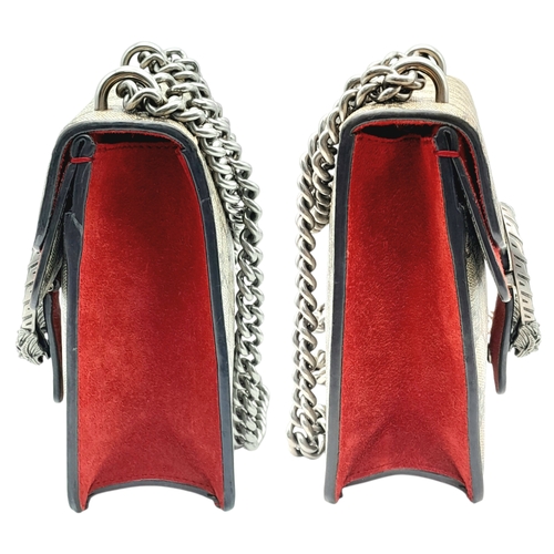 204 - A Gucci GG Supreme Monogram Mini Dionysus Shoulder Bag. GG monogram coated canvas exterior with red ... 
