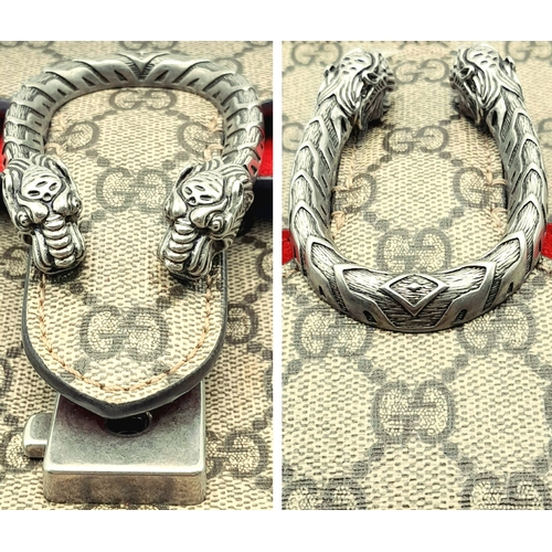 204 - A Gucci GG Supreme Monogram Mini Dionysus Shoulder Bag. GG monogram coated canvas exterior with red ... 